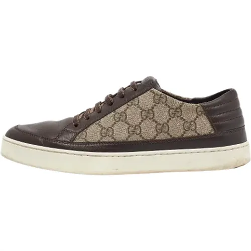 Pre-owned Sneakers, male, , Size: 8 US Pre-owned Coated canvas sneakers - Gucci Vintage - Modalova