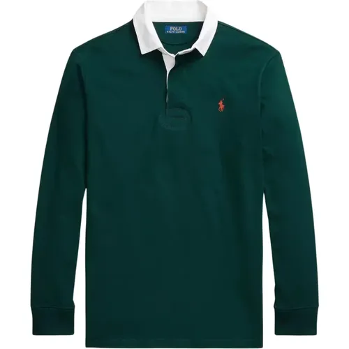 Polo Shirts, male, , Size: S polo shirt with long sleeves and logo - Ralph Lauren - Modalova