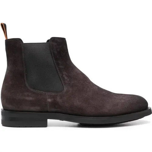 Suede Chelsea Boots , male, Sizes: 10 UK, 8 UK, 8 1/2 UK, 7 1/2 UK, 9 UK - Santoni - Modalova