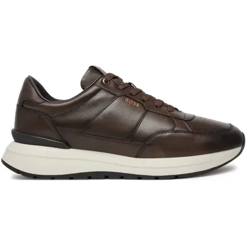 Dark Leather Casual Shoes , male, Sizes: 10 UK, 7 UK, 6 UK, 8 UK - Hugo Boss - Modalova