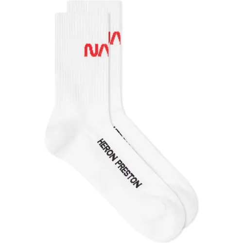 Socks, male, , Size: S Nasa Logo Long Socks - Heron Preston - Modalova