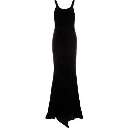 Velvet Sleeveless Evening Gown , female, Sizes: S - Saint Laurent - Modalova