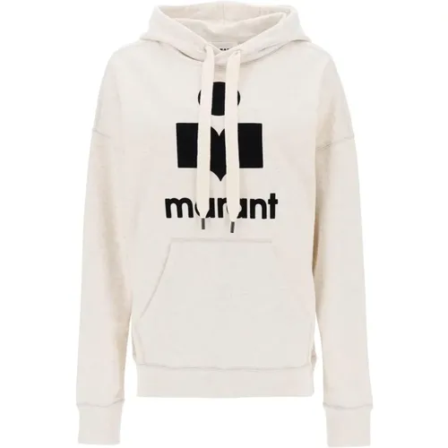 Hoodie aus Bio-Baumwollmischung mit Flock-Logo , Damen, Größe: XS - Isabel Marant Étoile - Modalova