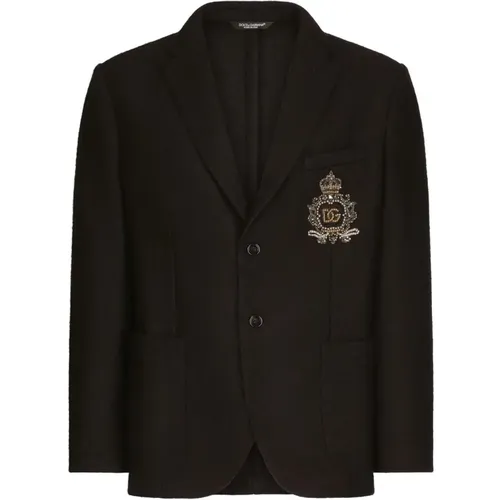 Wool Blend Sport Jacket , male, Sizes: XL - Dolce & Gabbana - Modalova