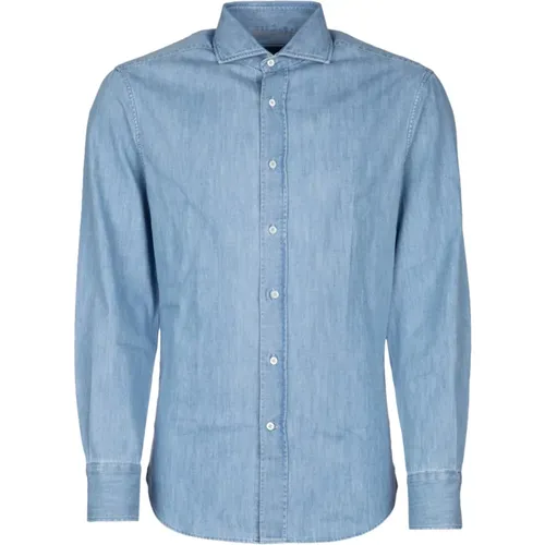 Klassische Denim Hemd für Stilvolles Aussehen , Herren, Größe: 2XL - BRUNELLO CUCINELLI - Modalova