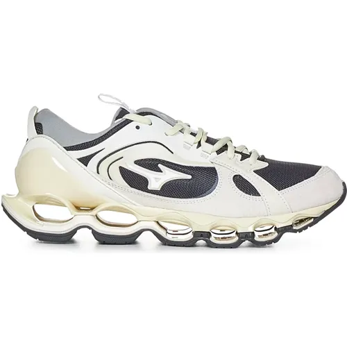 White Running Sneakers Suede Mesh , male, Sizes: 5 UK, 4 1/2 UK, 8 UK, 7 1/2 UK, 9 1/2 UK - Mizuno - Modalova