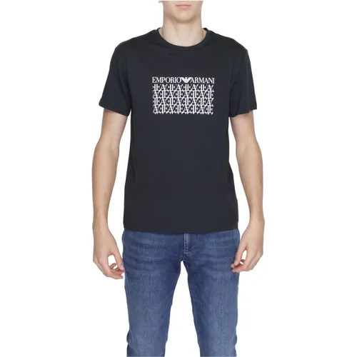 Herren T-Shirt Frühling/Sommer Kollektion , Herren, Größe: L - Emporio Armani - Modalova