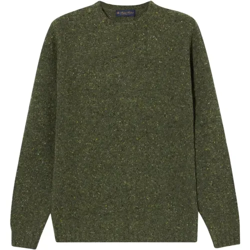 Gesprenkelter Woll-Rundhalsausschnitt-Pullover , Herren, Größe: 2XL - Brooks Brothers - Modalova