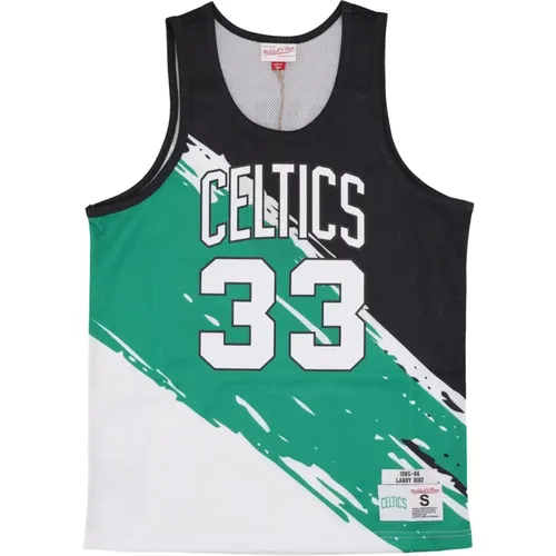 Sportswear, male, , Size: S Larry Bird Basketball Tank Top - Mitchell & Ness - Modalova