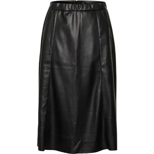 Pitch Midi Skirt A-line Style , female, Sizes: S, XS, L - Cream - Modalova