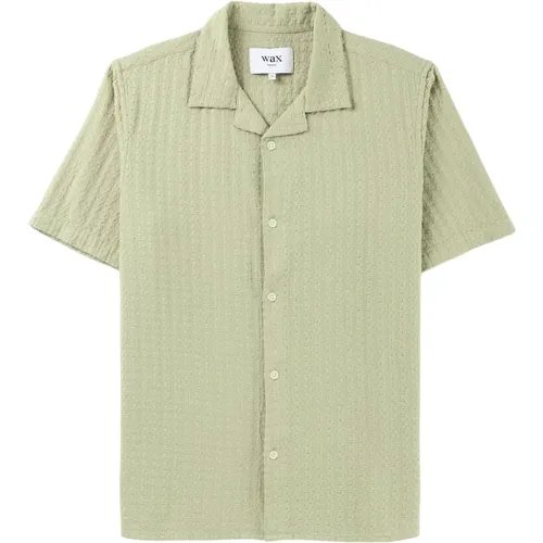 Wave Stripe Short Sleeve Shirt Sage , male, Sizes: XL - Wax London - Modalova