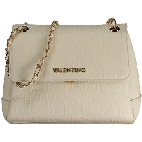 White Polyethylene Handbag with Chain Handles , female, Sizes: ONE SIZE - Valentino by Mario Valentino - Modalova