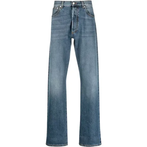 Stonewashed Denim Jeans with Turn-Up Cuffs , male, Sizes: M - alexander mcqueen - Modalova