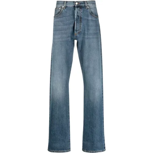 Stonewashed Denim Jeans with Turn-Up Cuffs , male, Sizes: S, M - alexander mcqueen - Modalova