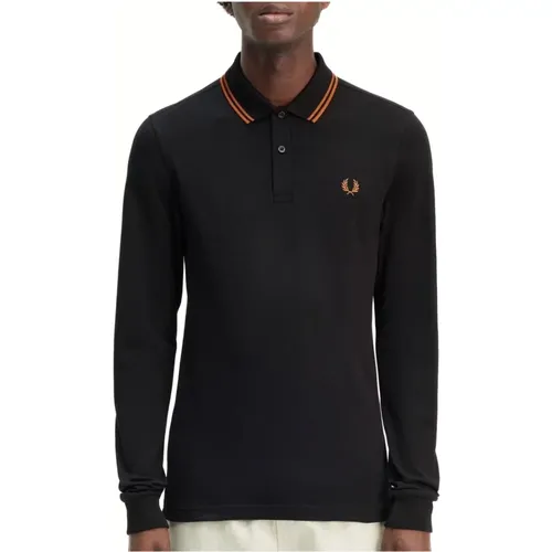 Long Sleeve Men's Polo Shirt , male, Sizes: L, M, XL - Fred Perry - Modalova