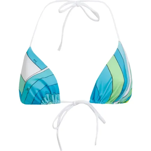 Blue Triangle Bikini Swimwear Ss24 , female, Sizes: M - EMILIO PUCCI - Modalova