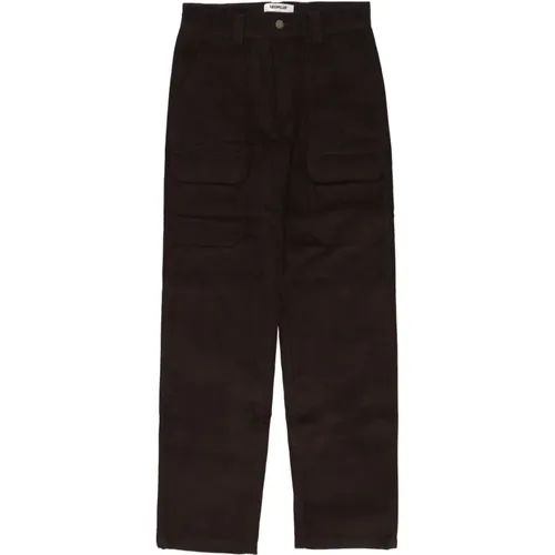 Straight Trousers, male, , Size: W34 Velvet Long Trousers Men's - CAT - Modalova