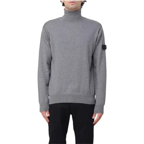 Turtlenecks, male, , Size: L Light Grey Turtleneck - Peuterey - Modalova