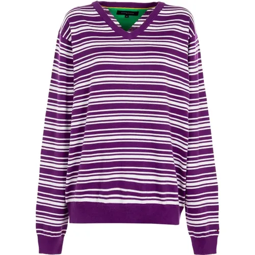 Herren Lila Pullover Outlet Preis , Herren, Größe: XL - Tommy Hilfiger - Modalova