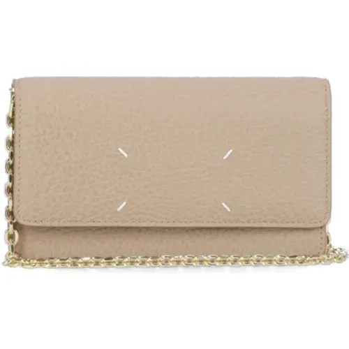 Leather Wallet with Shoulder Strap , unisex, Sizes: ONE SIZE - Maison Margiela - Modalova
