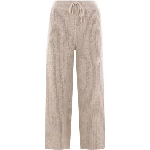 Cashmere Garden Sand Trousers Made in Italy , female, Sizes: M, S - Loro Piana - Modalova