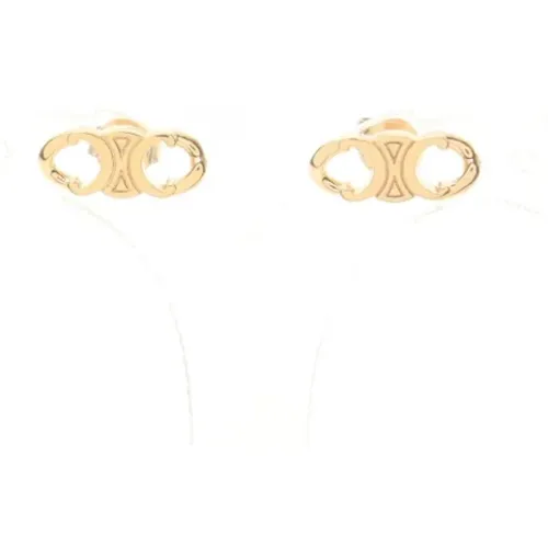 Pre-owned Jewellery, female, , Size: ONE SIZE Pre-owned Metal earrings - Celine Vintage - Modalova