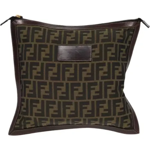 Pre-owned Clutches, female, , Size: ONE SIZE Pre-owned Canvas clutches - Fendi Vintage - Modalova