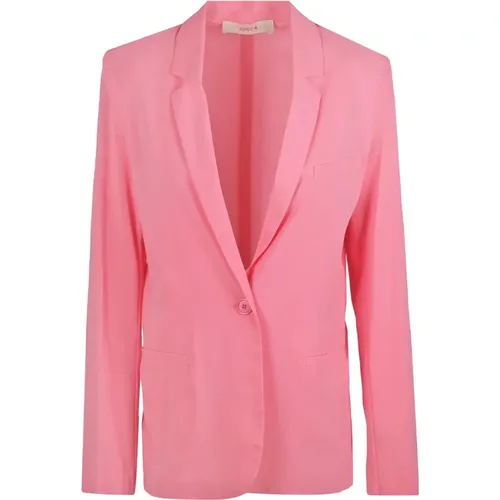 Blazers, female, , Size: XS Creponne Blazer with Regular Lapel - Jucca - Modalova