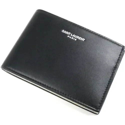 Pre-owned Wallets, male, , Size: ONE SIZE Pre-owned Leather wallets - Saint Laurent Vintage - Modalova