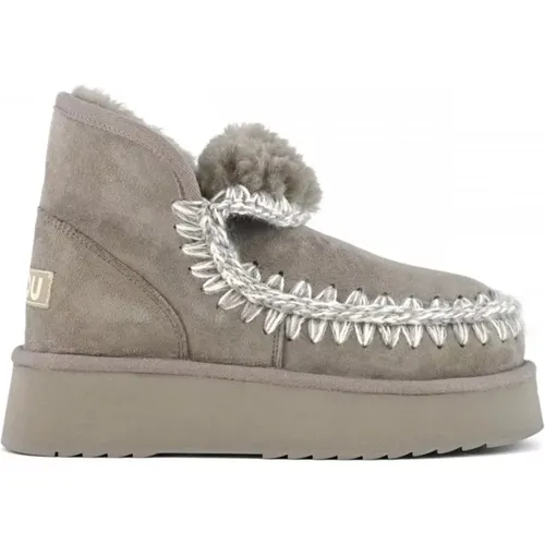 Grauer Eskimo Platform Stiefel Mou - Mou - Modalova