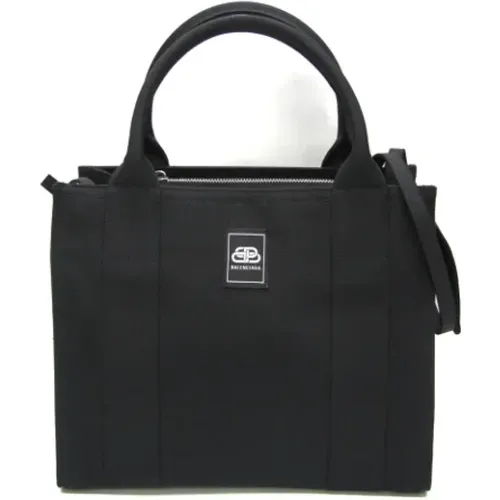 Pre-owned Tote Bags, female, , Size: ONE SIZE Pre-owned Canvas shoulder-bags - Balenciaga Vintage - Modalova