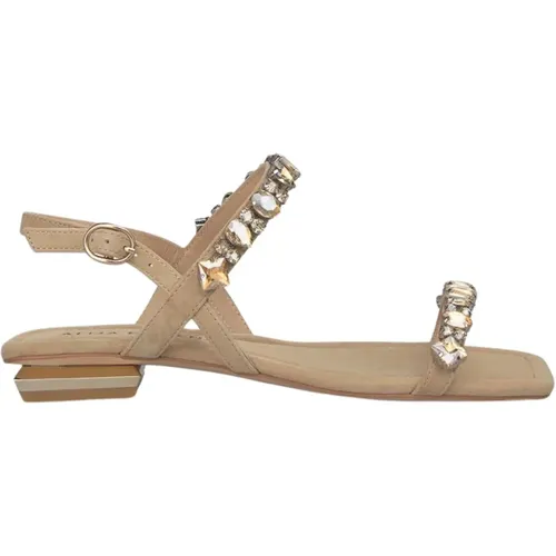 Rhinestone Band Flat Sandal , female, Sizes: 5 UK, 3 UK, 4 UK, 7 UK, 6 UK - Alma en Pena - Modalova