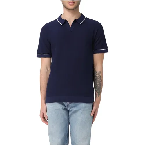Polo Shirts, male, , Size: L Knitted Polo Shirt Short Sleeves - Peuterey - Modalova