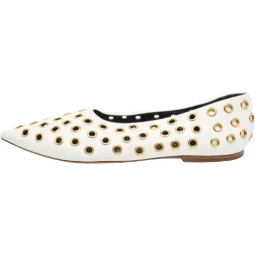 Pre-owned Flats, female, , Size: 9 1/2 US Pre-owned Leather flats - Celine Vintage - Modalova