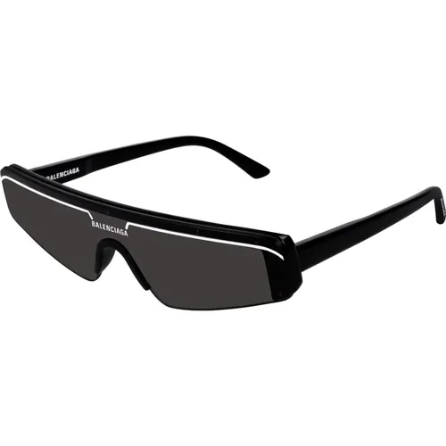 Schwarz/Graue Sonnenbrille Bb0003S , unisex, Größe: ONE Size - Balenciaga - Modalova