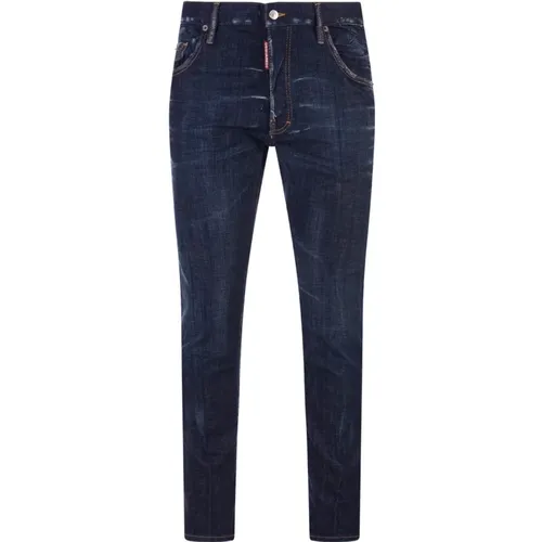 Straight-Leg Jeans with Destroyed Details , male, Sizes: L, XL, S, M, 2XL - Dsquared2 - Modalova