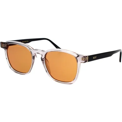 Sonnenbrille im Vintage-Stil mit grauem Kristallacetat und braunen Gläsern - Retrosuperfuture - Modalova