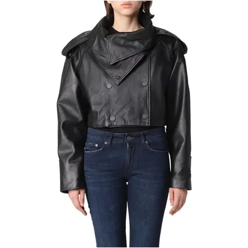 Leather Jacket , female, Sizes: S - Dondup - Modalova