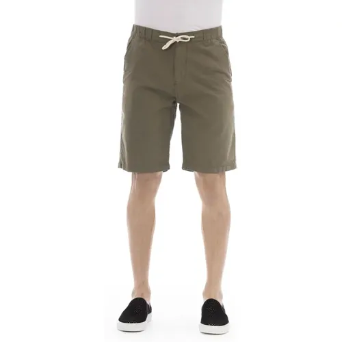 Einfarbige Bermuda-Shorts mit Kordelzug - Baldinini - Modalova