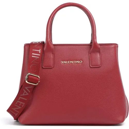 Handbags, female, , Size: ONE SIZE Stylish Tote Bag in Dark - Valentino by Mario Valentino - Modalova