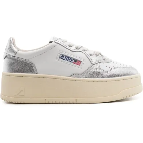 Medalist Leder Plateau Sneakers , Damen, Größe: 35 EU - Autry - Modalova