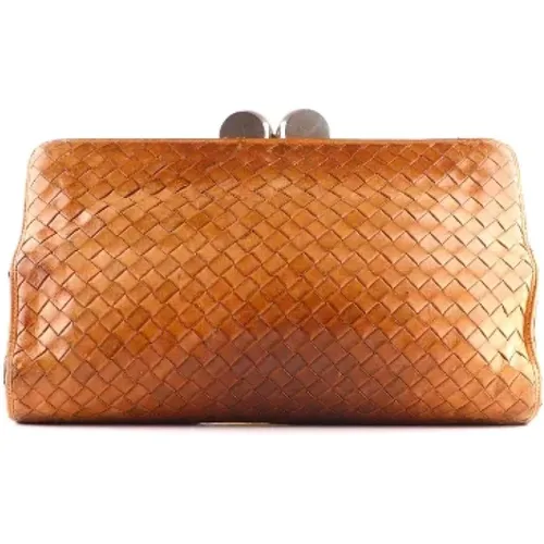 Pre-owned Leather clutches , female, Sizes: ONE SIZE - Bottega Veneta Vintage - Modalova