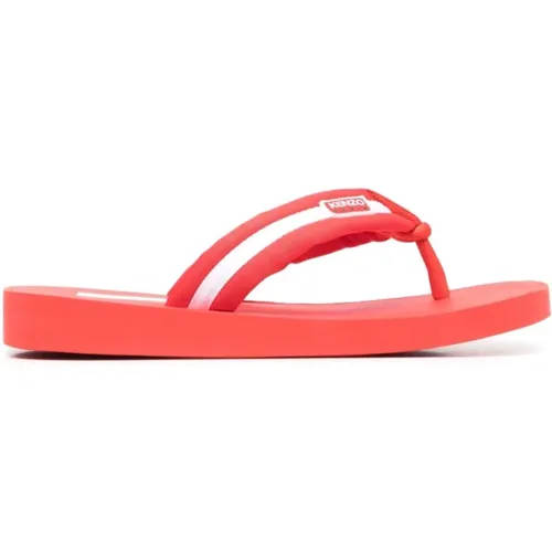 Flip Flops, male, , Size: 9 US Bright Summer Sandals with 2.5cm Heel - Kenzo - Modalova