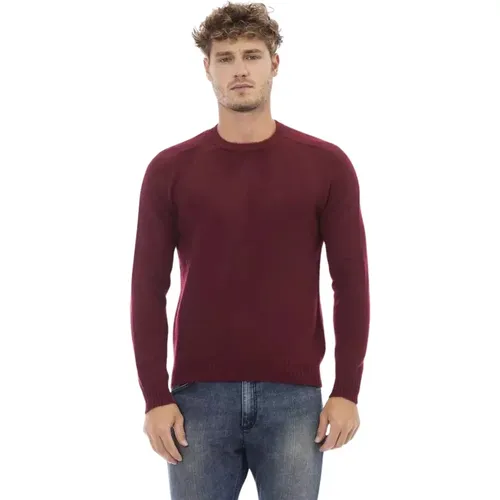 Crimson Crewneck Luxury Sweater , Herren, Größe: XL - Alpha Studio - Modalova