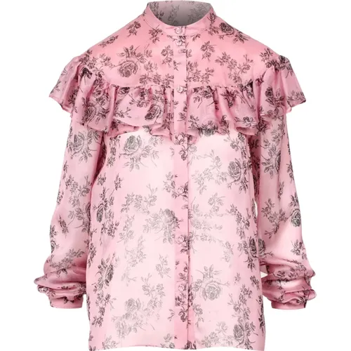 Shirts, female, , Size: S Silk Blend Floral Print Shirt - Philosophy di Lorenzo Serafini - Modalova