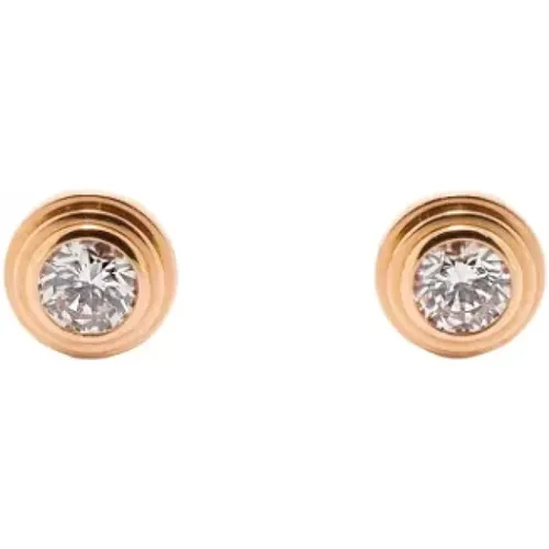 Pre-owned Jewellery, female, , Size: ONE SIZE Pre-owned Rose Gold earrings - Cartier Vintage - Modalova