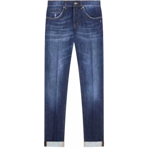 Skinny Fit Niedrige Taille Blaue Jeans , Herren, Größe: W35 - Dondup - Modalova