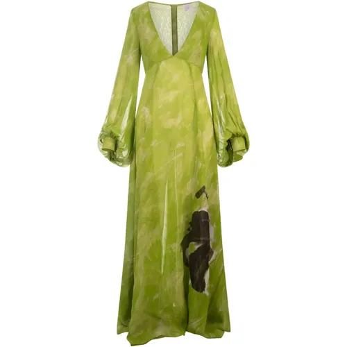 Viscose Long Dress with Print , female, Sizes: 2XS, XS - Stella Jean - Modalova