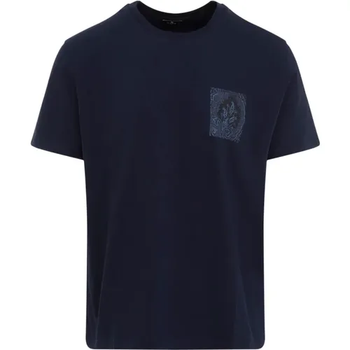 Blaues Roma T-Shirt , Herren, Größe: XL - ETRO - Modalova