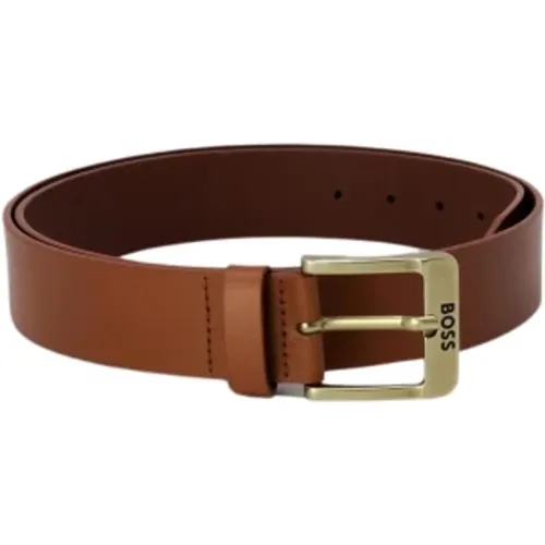 Belts, male, , Size: 100 CM Leather Buckle Belt - Hugo Boss - Modalova